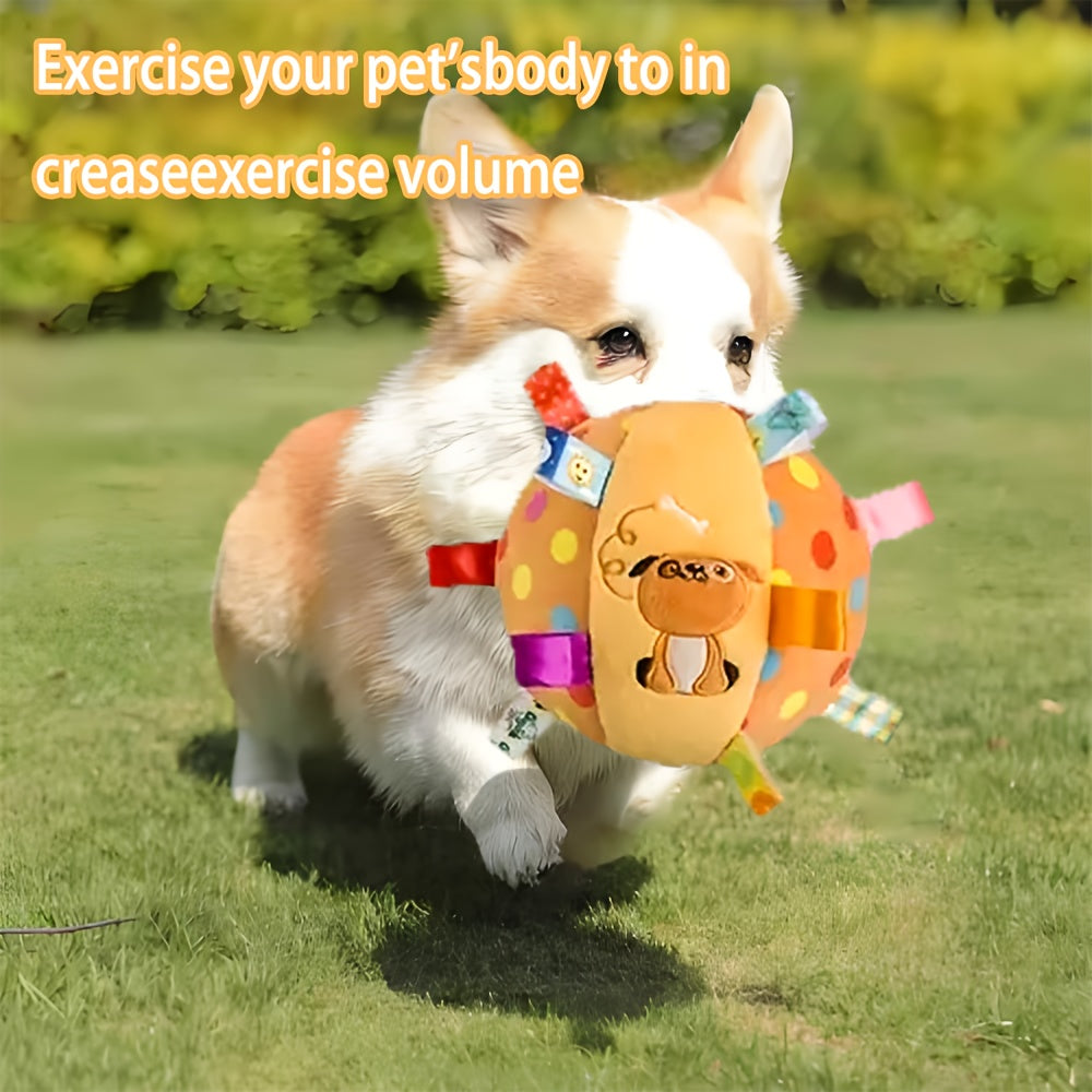 Interactive Squeaky Dog Toy Ball, Dog Chew Toy, Puppy Chew Toy, Dog Tug Toy, Suitable For All Types Of Dogs, Without Battery
