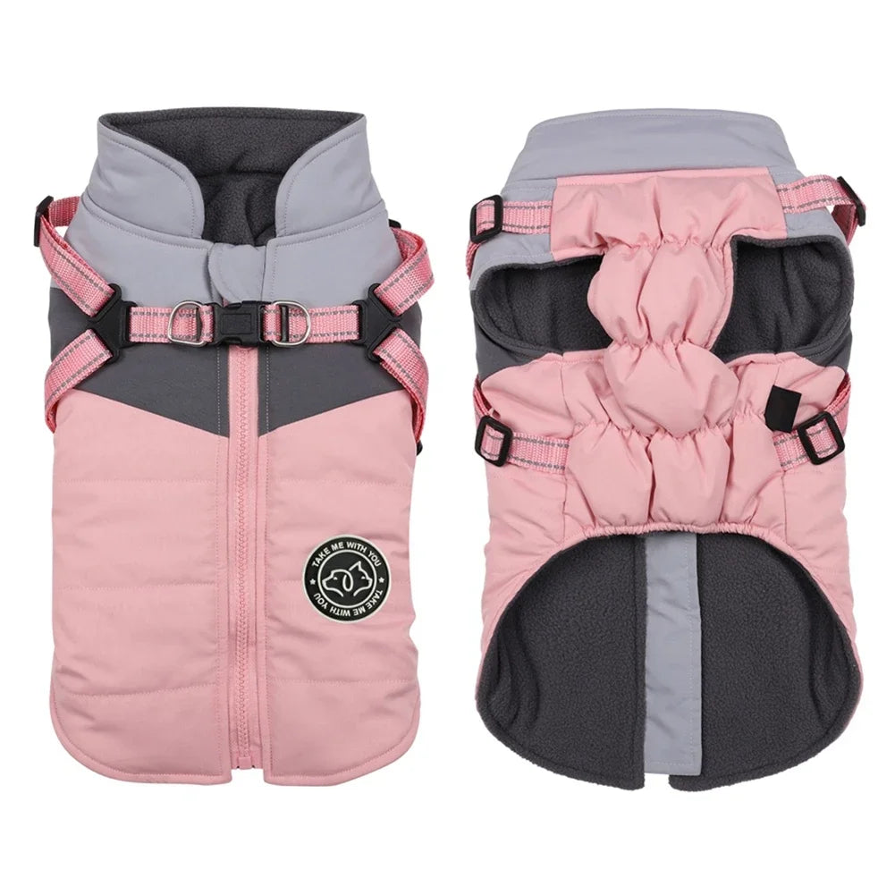 Winter Dog Harness Vest Clothes Puppy Clothing Waterproof Warm Pet Jacket Dog Clothes For Small Dogs Shih Tzu Chihuahua Pug Coat