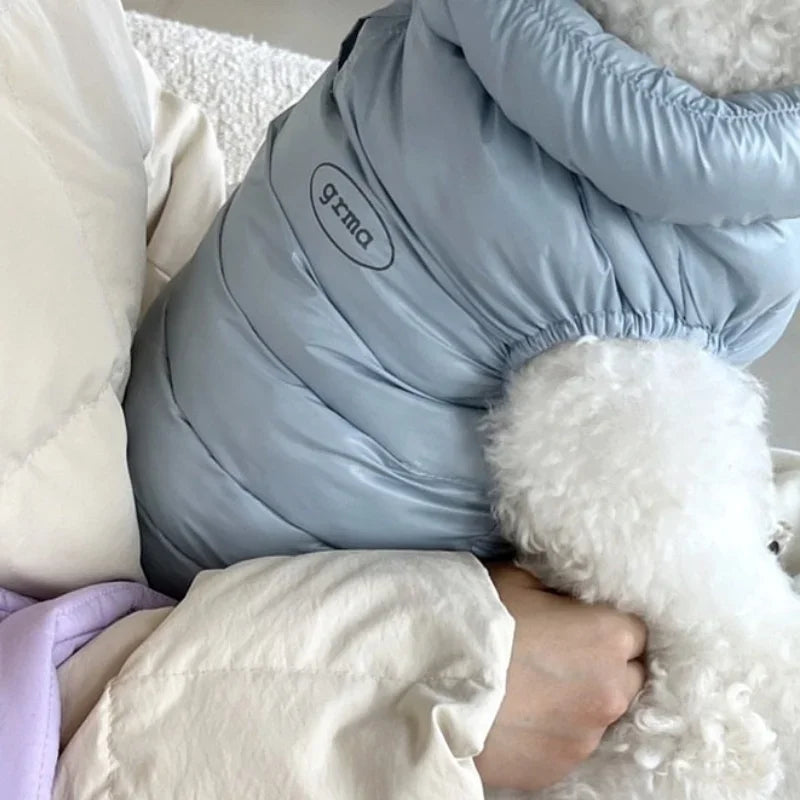 Fashion Solid Dog Clothes Soft Warm Dog Jacket Winter Puppy Vest Coat Waterproof Cat Down Jacket Pet Costumes Chihuahua Supplies