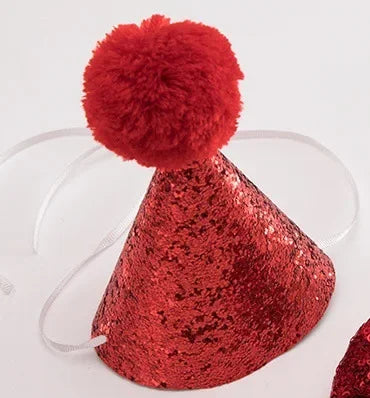 Cute Pet Dog Cat Shiny Cute Non-woven Crown Birthday Cap Hat Numbers Party Decor Teddy Labrador Birthday Party Party Sign