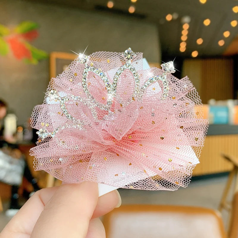 Dog Cat Pet Hair Clip Cute Lace Princess Crown Wedding Birthday Party Photography Decoration Pet Supplies New Year Gift