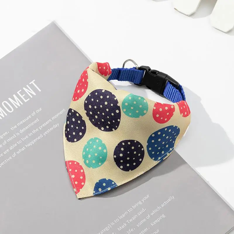 Dog Bandana Collar Scarf for Puppy & Cat Small Medium Large Dogs Adjustable Collars Pet Handkerchief Bibs Dress-up Accessories