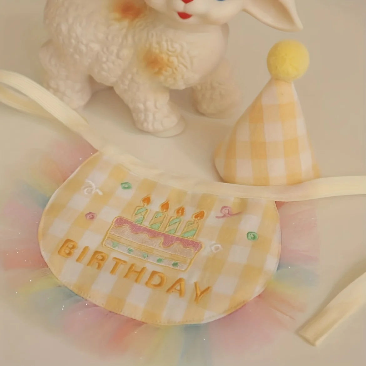 Dog & Cat Birthday Hat and Bandana Set – Cute Pet Birthday Accessories for Party & Photos