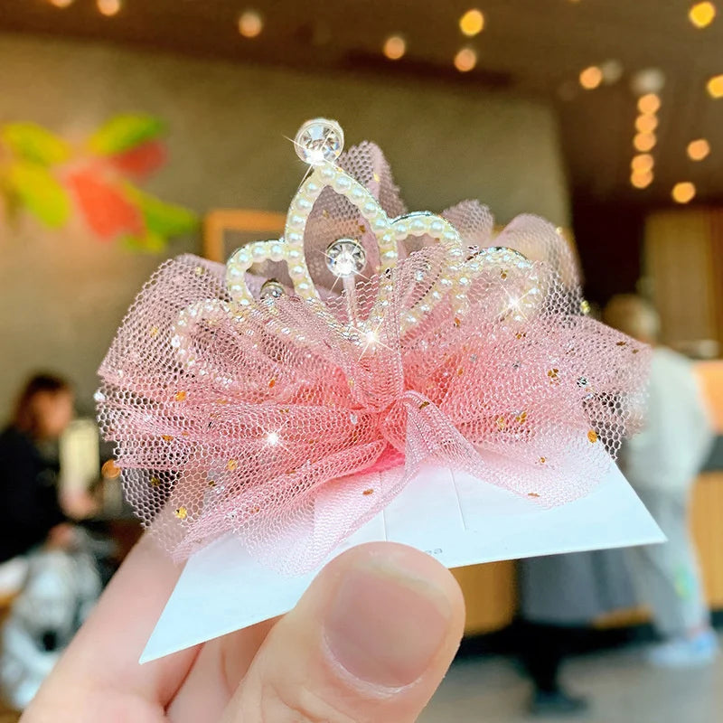 Dog Cat Pet Hair Clip Cute Lace Princess Crown Wedding Birthday Party Photography Decoration Pet Supplies New Year Gift