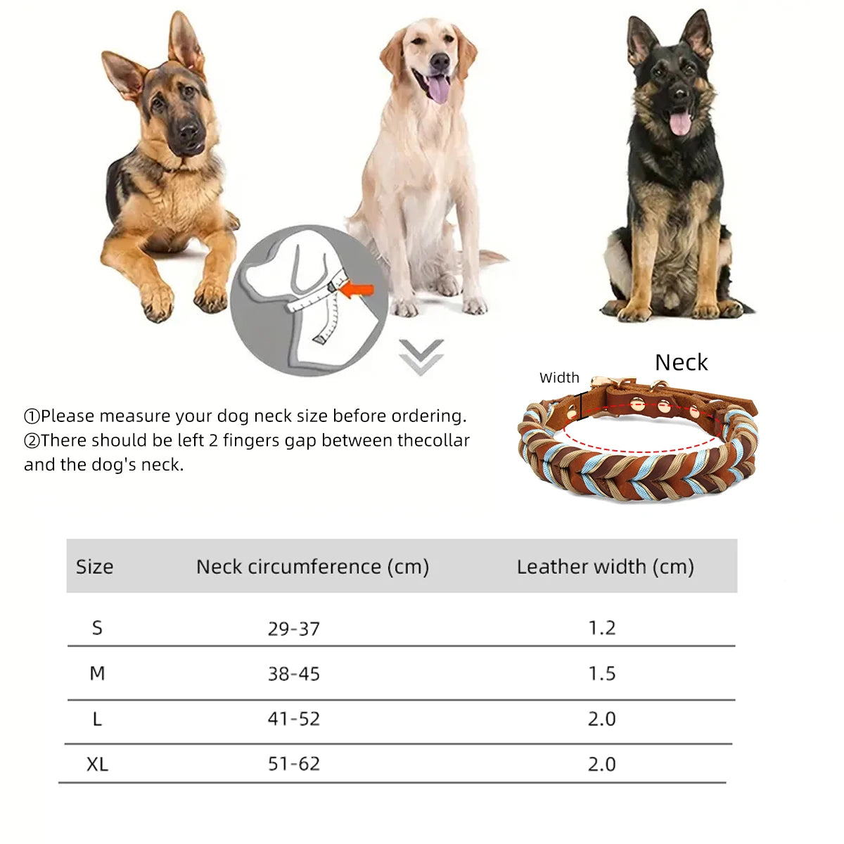 Genuine Leather Collar For Strong And Durable Puppy Medium Large Dogs Fashion Braided Colorful Nylon Rope Dog Collar New Arrival