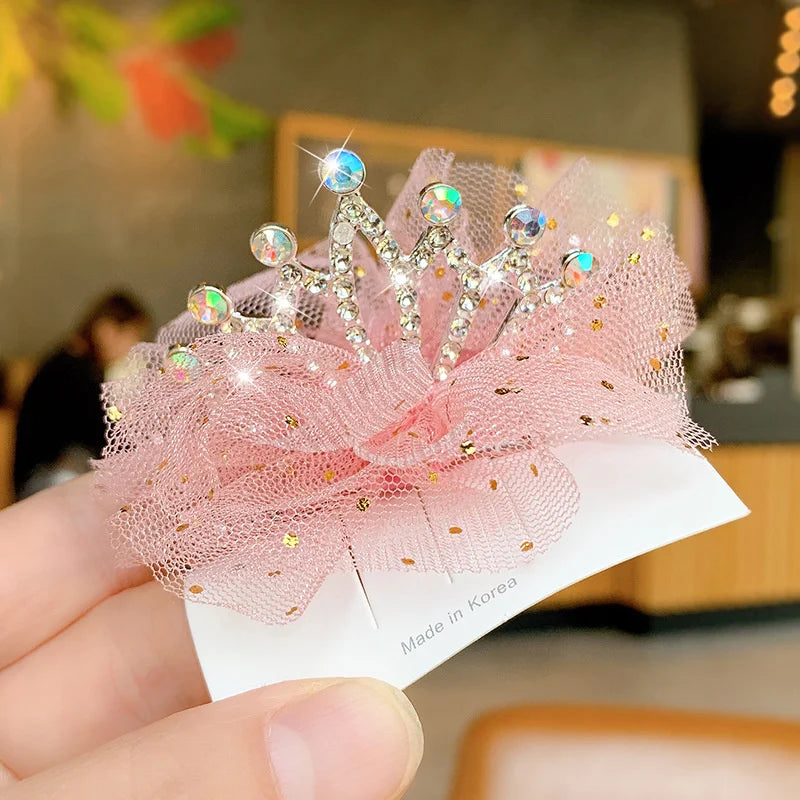 Dog Cat Pet Hair Clip Cute Lace Princess Crown Wedding Birthday Party Photography Decoration Pet Supplies New Year Gift