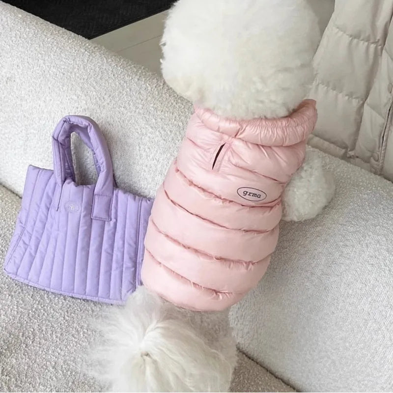 Fashion Solid Dog Clothes Soft Warm Dog Jacket Winter Puppy Vest Coat Waterproof Cat Down Jacket Pet Costumes Chihuahua Supplies