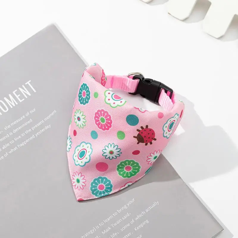 Dog Bandana Collar Scarf for Puppy & Cat Small Medium Large Dogs Adjustable Collars Pet Handkerchief Bibs Dress-up Accessories