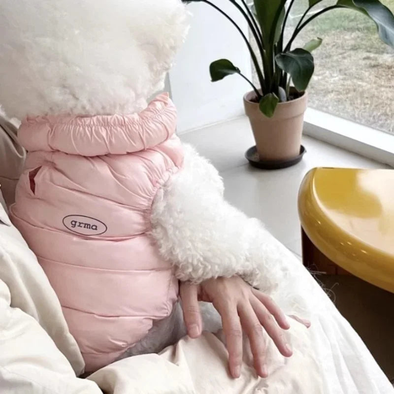 Fashion Solid Dog Clothes Soft Warm Dog Jacket Winter Puppy Vest Coat Waterproof Cat Down Jacket Pet Costumes Chihuahua Supplies