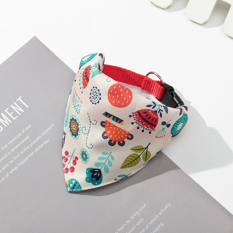 Dog Bandana Collar Scarf for Puppy & Cat Small Medium Large Dogs Adjustable Collars Pet Handkerchief Bibs Dress-up Accessories
