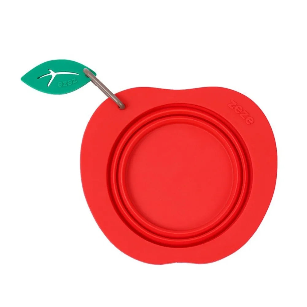 Convenient 350ML Pet Folding Bowl with Carabiner Hook Design Dog Collapsible Dishes Large Foldable Portable Cat Bowl Travel