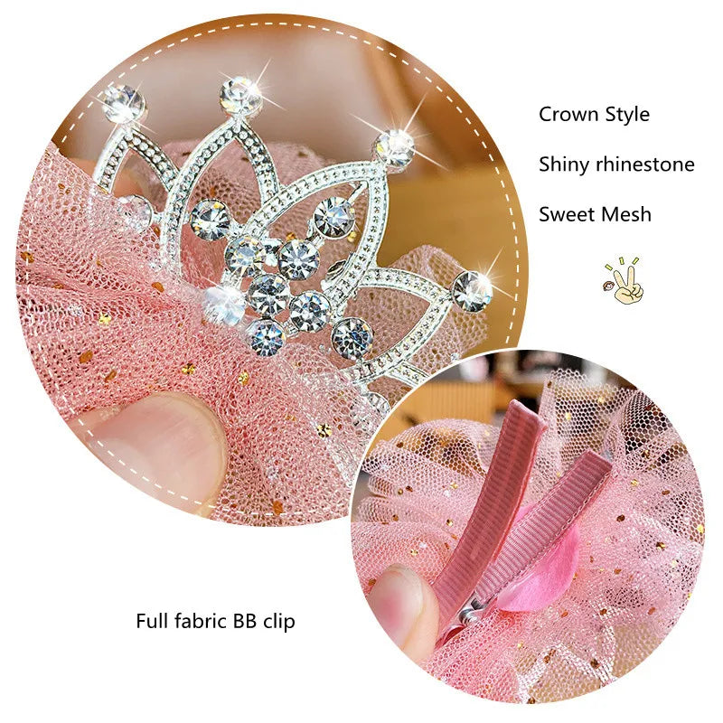 Dog Cat Pet Hair Clip Cute Lace Princess Crown Wedding Birthday Party Photography Decoration Pet Supplies New Year Gift