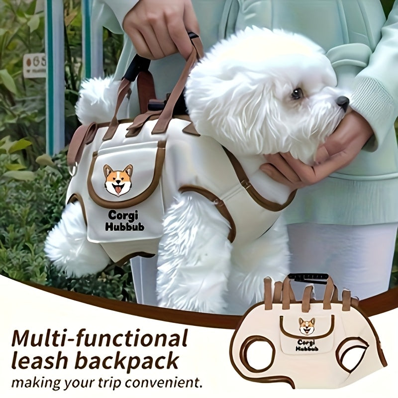 JXANRY Stylish & Functional Pet Backpack Carrier with Breathable Mesh & Adjustable Shoulder Straps - Hands-Free Outdoor Travel Backpack for Small to Medium Dogs & Cats, Spacious Compartment with Safety Hook-and-Loop Closure
