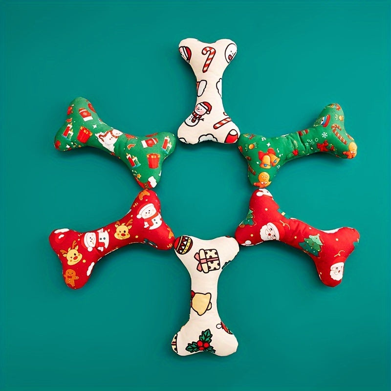 1 pet plush toy Christmas bone +1pc Cleaning rod durable chew toy for cats and dogs, sound toy, Christmas birthday party toy, health game, Interactive Pet Toy, Chew Resistance Training, Playful Pet Gift, Petsafe Fabric, Longl