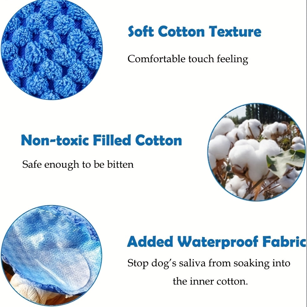 Squeaky Blue Crowned Parrot Plush Dog Toy with Rope - Durable Chew-Resistant Soft & Safe Design for Teething, Interactive Play for All Breeds & Sizes (Small to Large Dogs), Interactive Dog Toy | Cartoon Parrot Design | Durabl